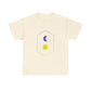 Gradient Moon and Star Emblem Unisex Cotton Tee Printify