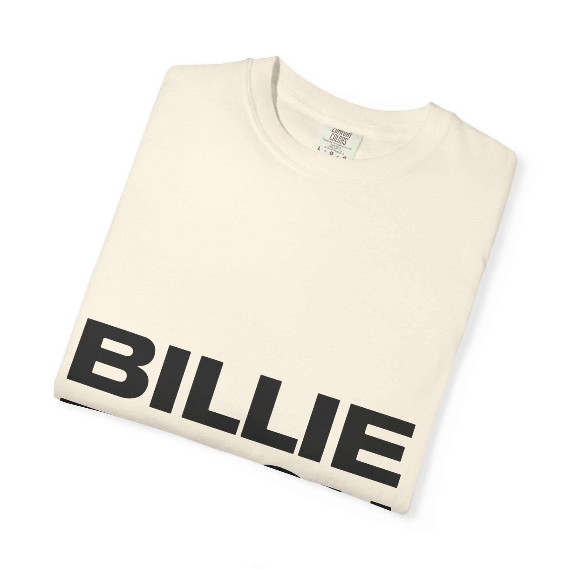 Billie Eilish Inspired Dyed T-shirt – Stacked Glow Text Edition Printify