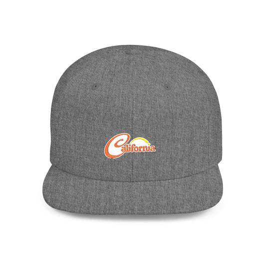 California Sunset Flat Bill Snapback - snazzymerch
