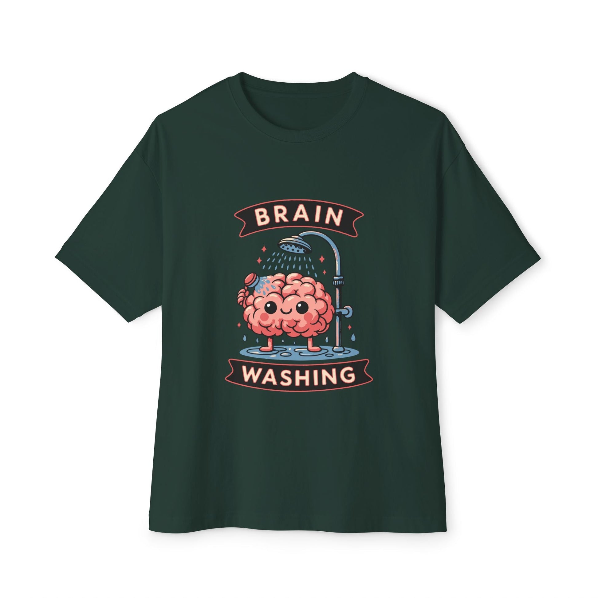 Oversized boxy Tee – Snazzy Brain washing Edition Printify