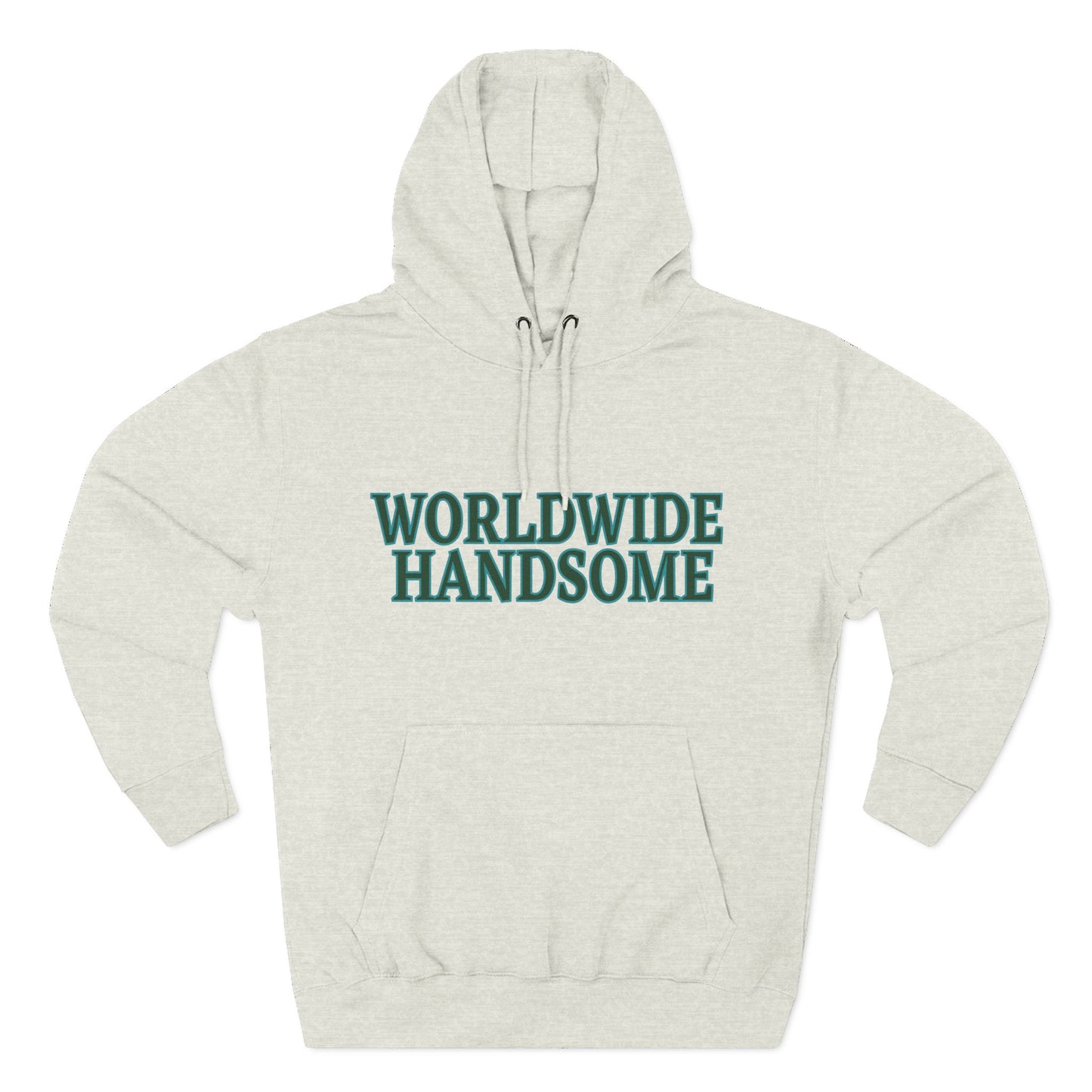 Global Handsome Typography Three-Panel Fleece Hoodie - snazzymerch