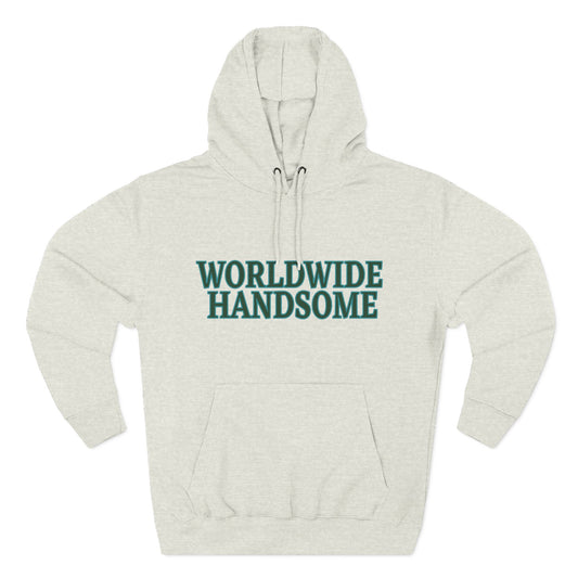 Global Handsome Typography Three-Panel Fleece Hoodie - snazzymerch