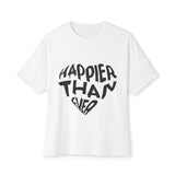 Billie Eilish Inspired Oversized T-Shirt – Happier Heart Lettering Edition Printify