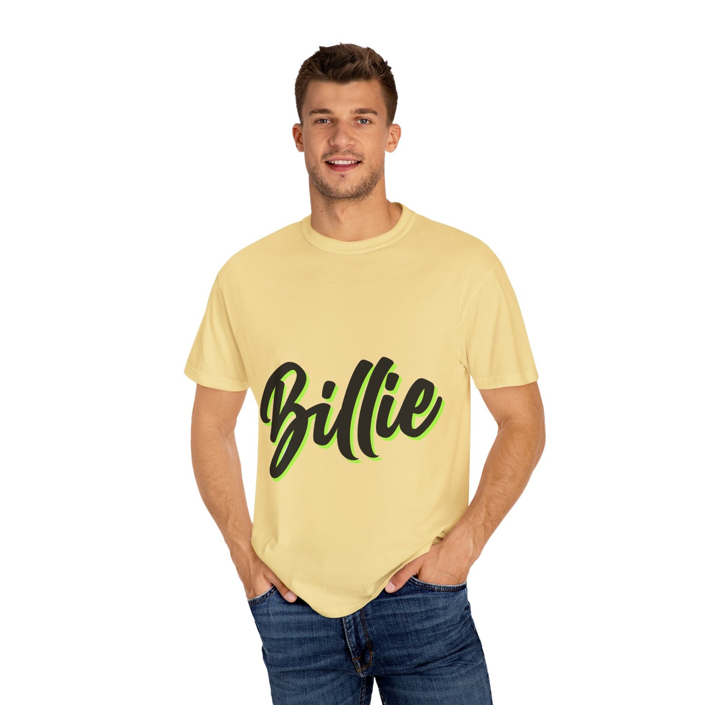 Billie Eilish Inspired Dyed T-shirt – Electric Script Vibes Edition Printify