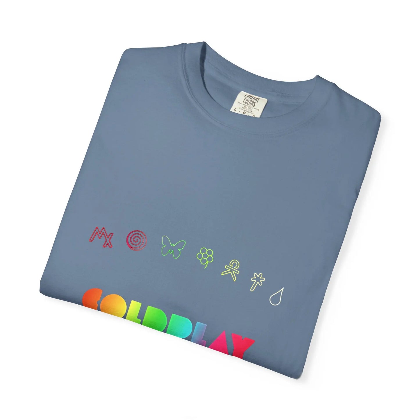 Unisex Garment-Dyed T-Shirt Inspired by Coldplay’s Signage Printify