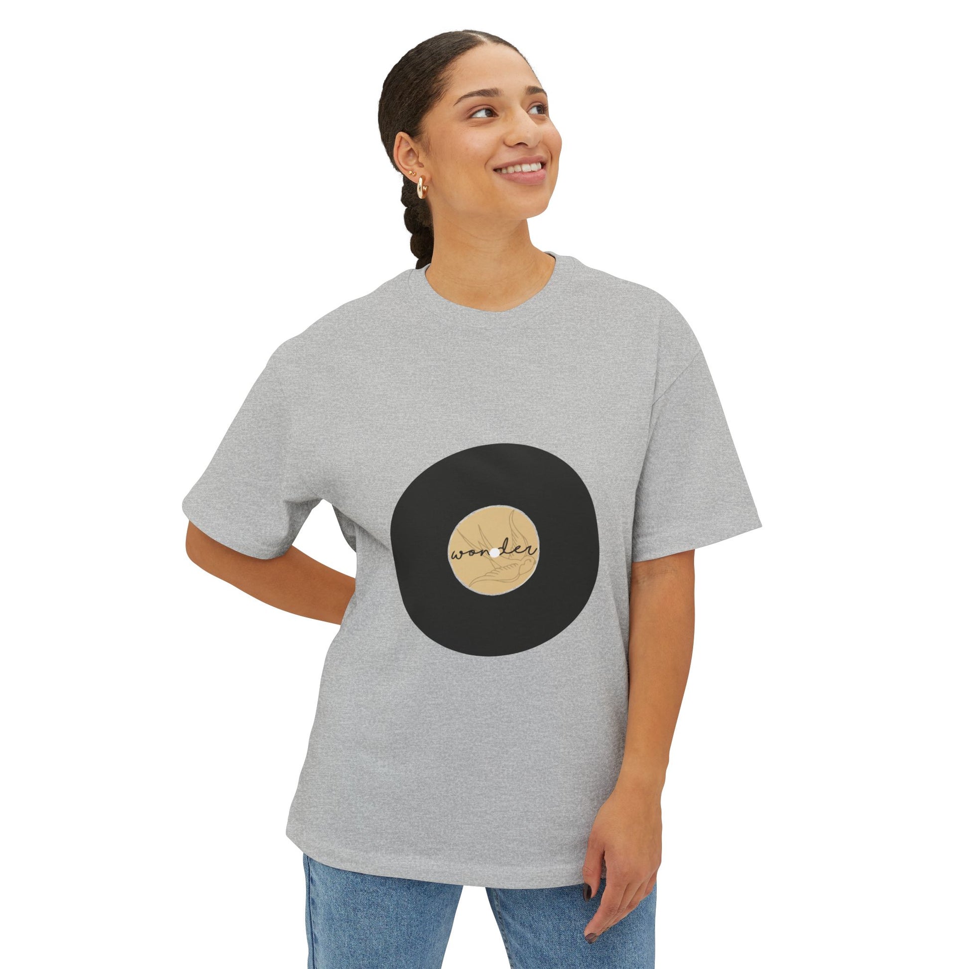 Wonder Spin Unisex Oversized Boxy Tee Printify