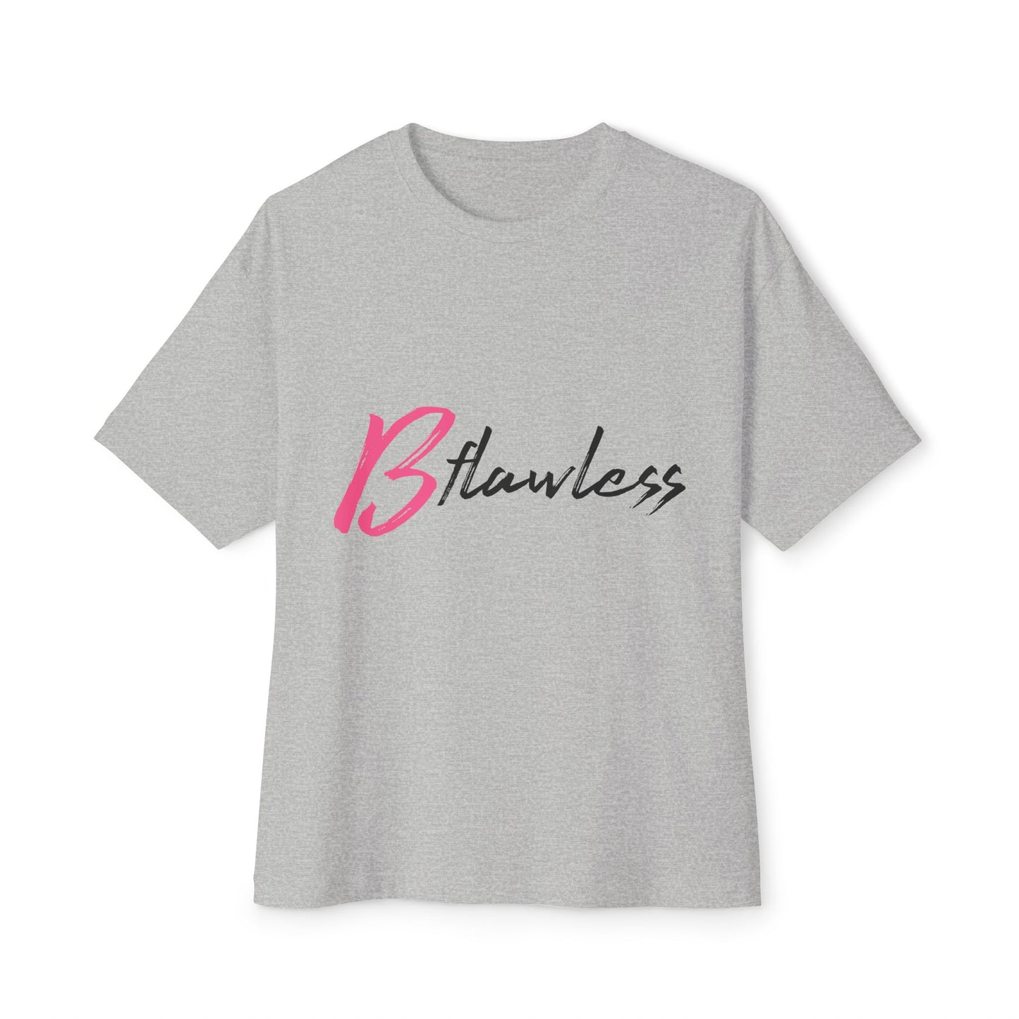 Bold Script “Be Flawless” Unisex Oversized Boxy Tee - snazzymerch