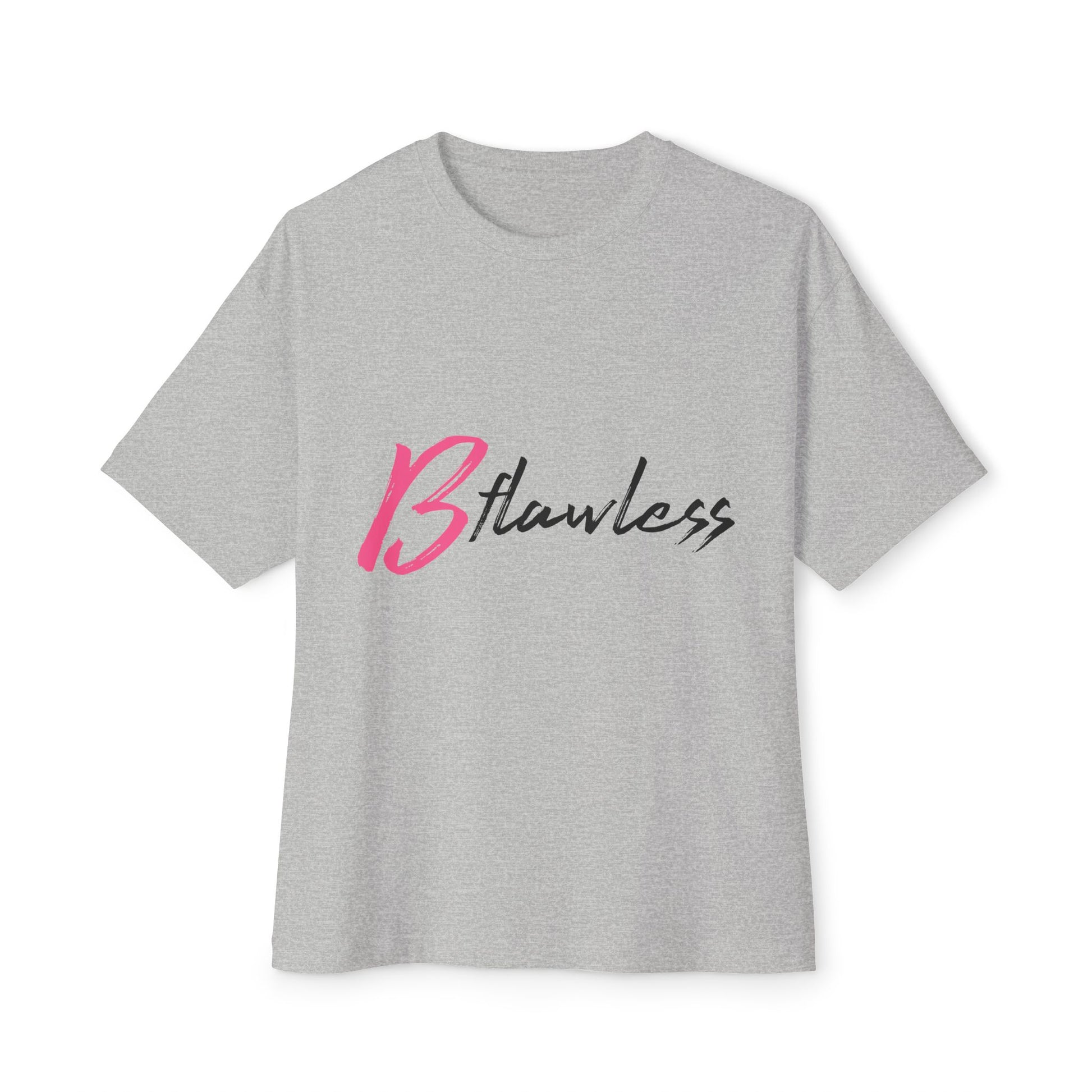 Bold Script “Be Flawless” Unisex Oversized Boxy Tee - snazzymerch