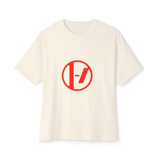 Crimson Orbit Unisex Oversized Boxy Tee - snazzymerch