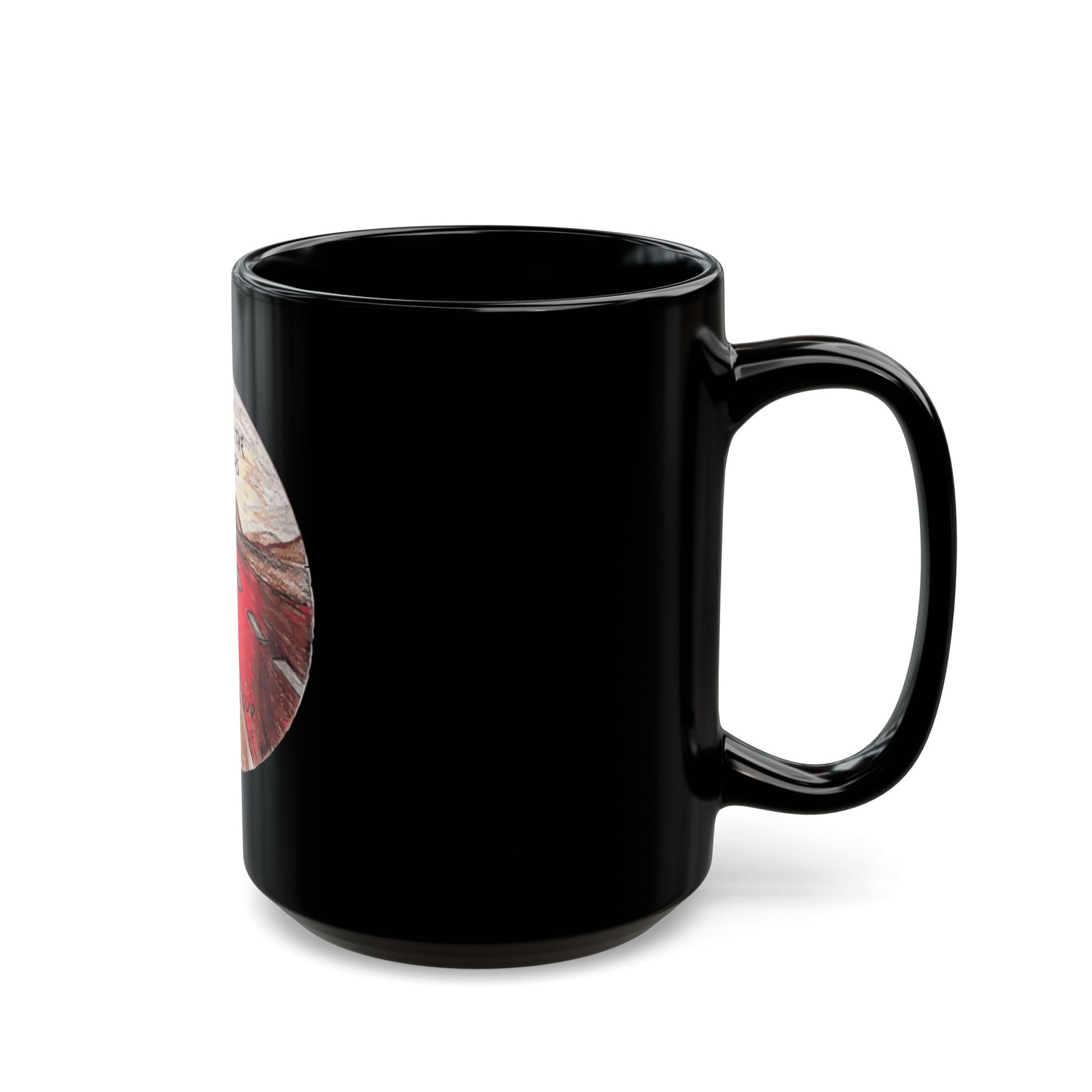 Hand-Drawn Desert Black Mug (11oz, 15oz) - snazzymerch