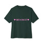 Pink Heart Bold Letter Unisex Oversized Boxy Tee - snazzymerch