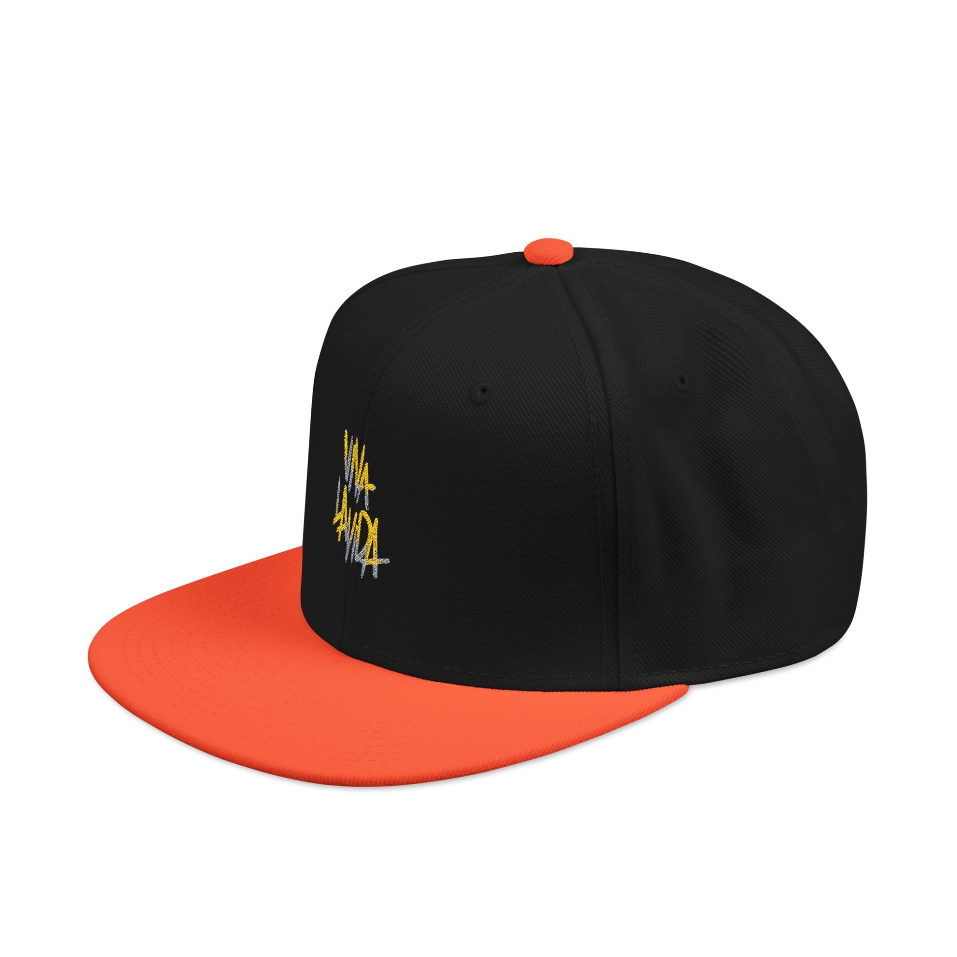 Golden Brush Script Snapback cap Printify