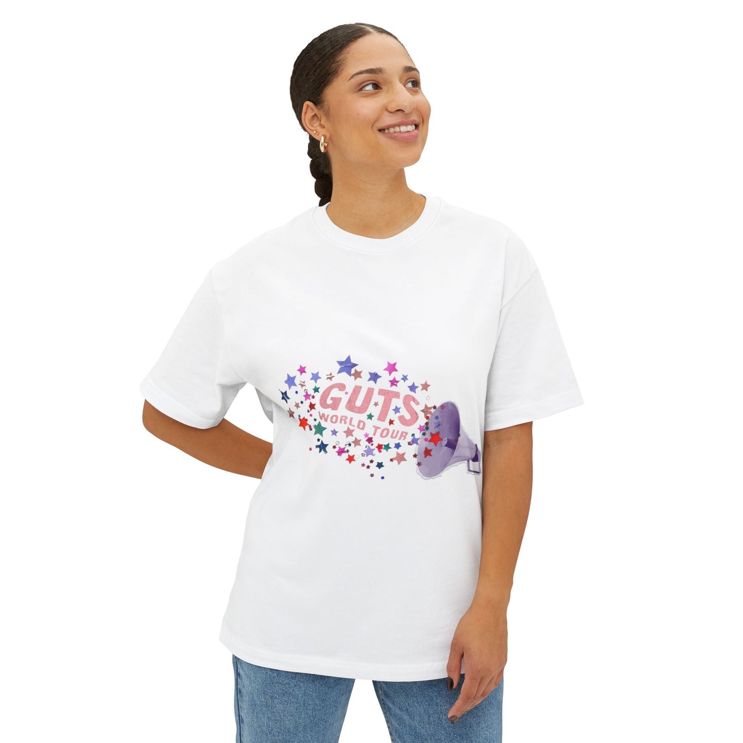 Guts World Tour Megaphone-Oversized Tee Printify