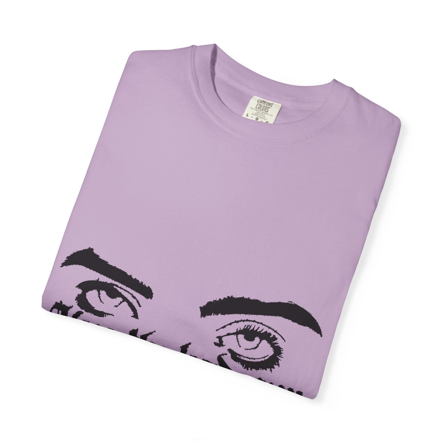Billie Eilish Inspired Dyed T-shirt – Eyes & Shadows Gothic Edition Printify