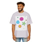 Color Pop Charm Patch Men's Heavy Oversized Tee - snazzymerch