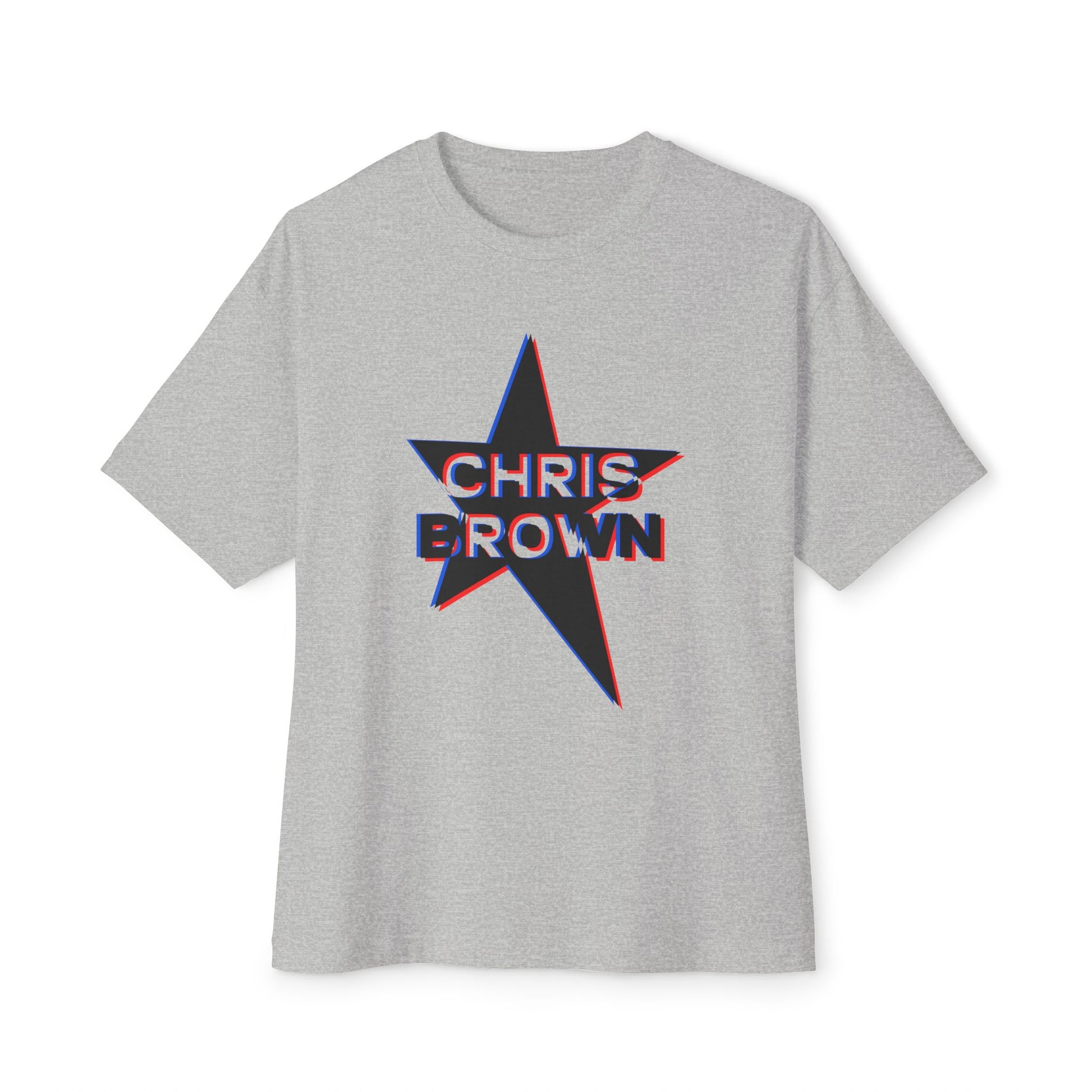 Star Outline Retro Unisex oversized Boxy Tee - snazzymerch