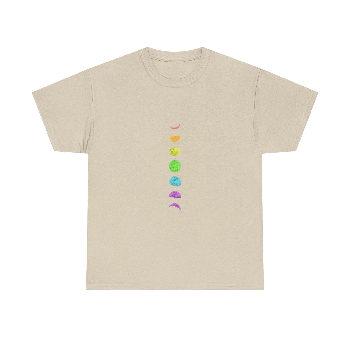 Rainbow Lunar Phases Unisex Cotton Tee Printify