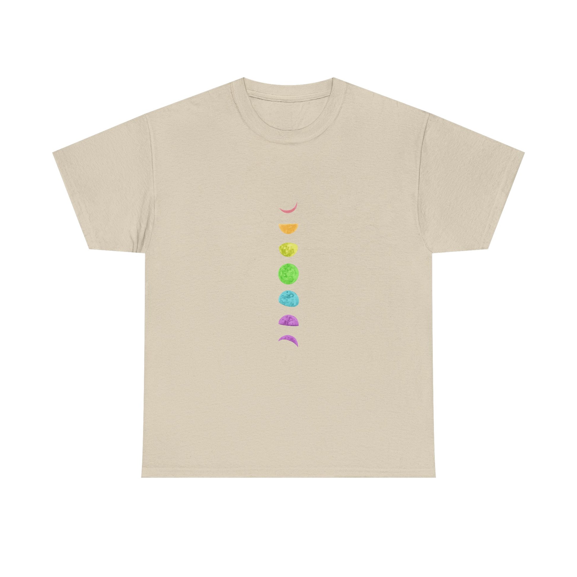 Rainbow Lunar Phases Unisex Cotton Tee Printify