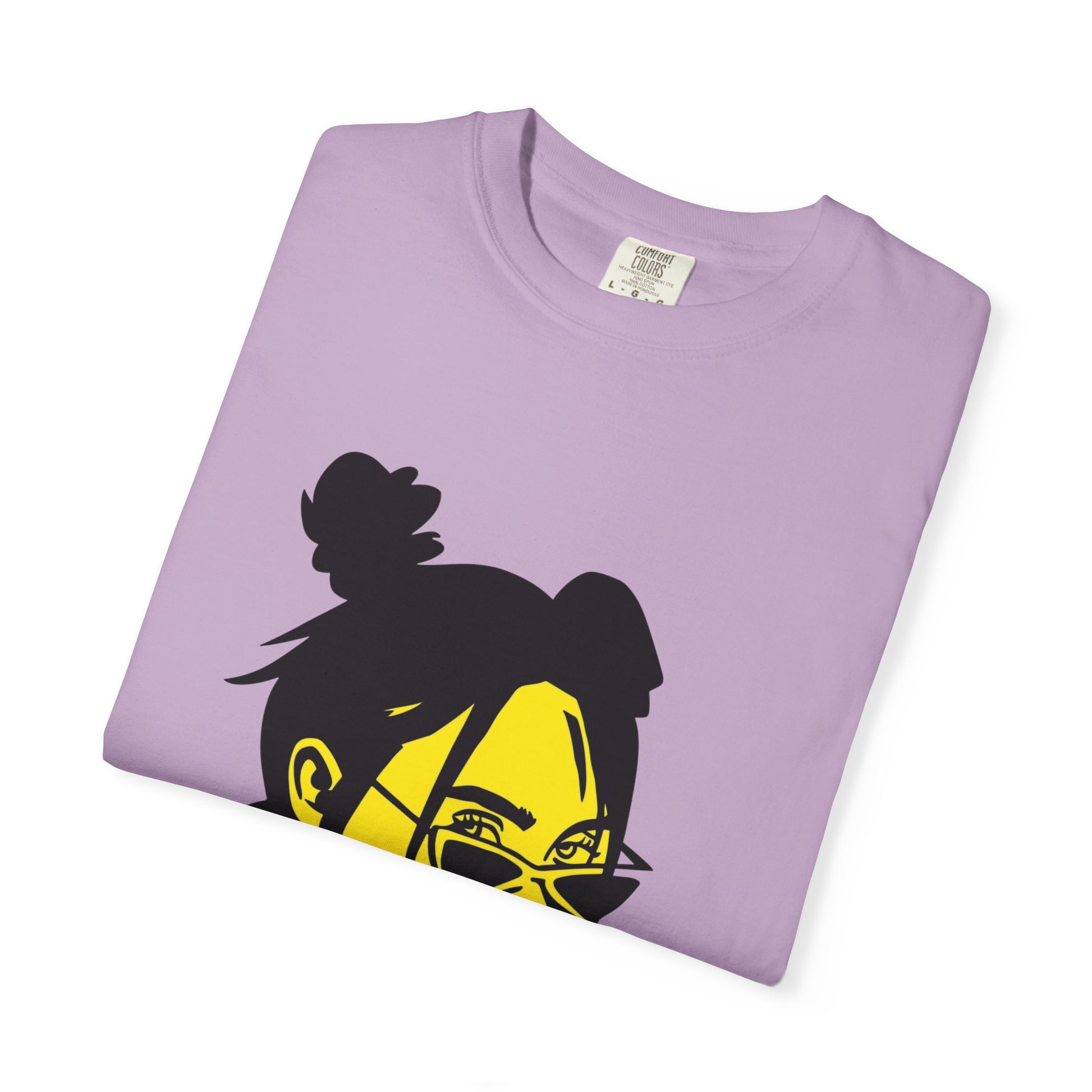 Billie Eilish Inspired Dyed T-shirt – Neon Mood Portrait Edition Printify