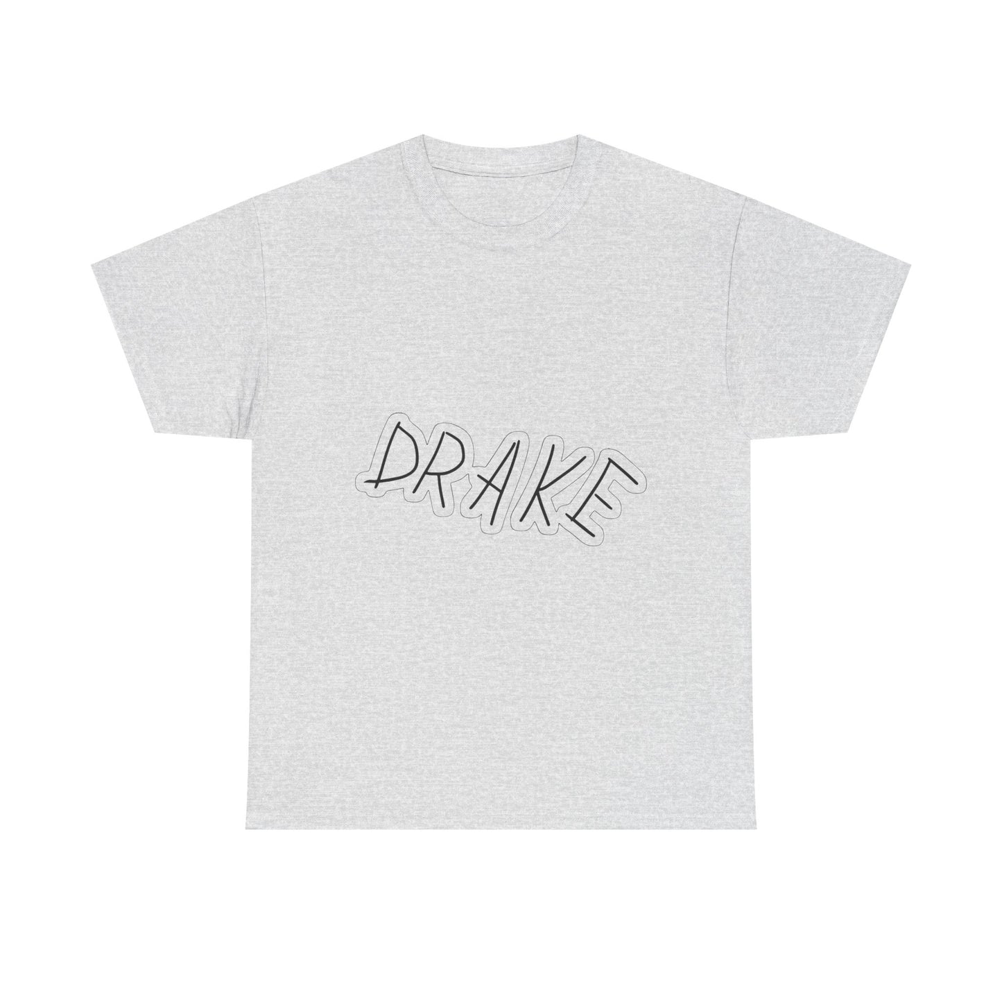 Dra-ke Graffiti Script Heavy Cotton Tee Printify