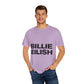 Billie Eilish Inspired Dyed T-shirt – Stacked Glow Text Edition Printify