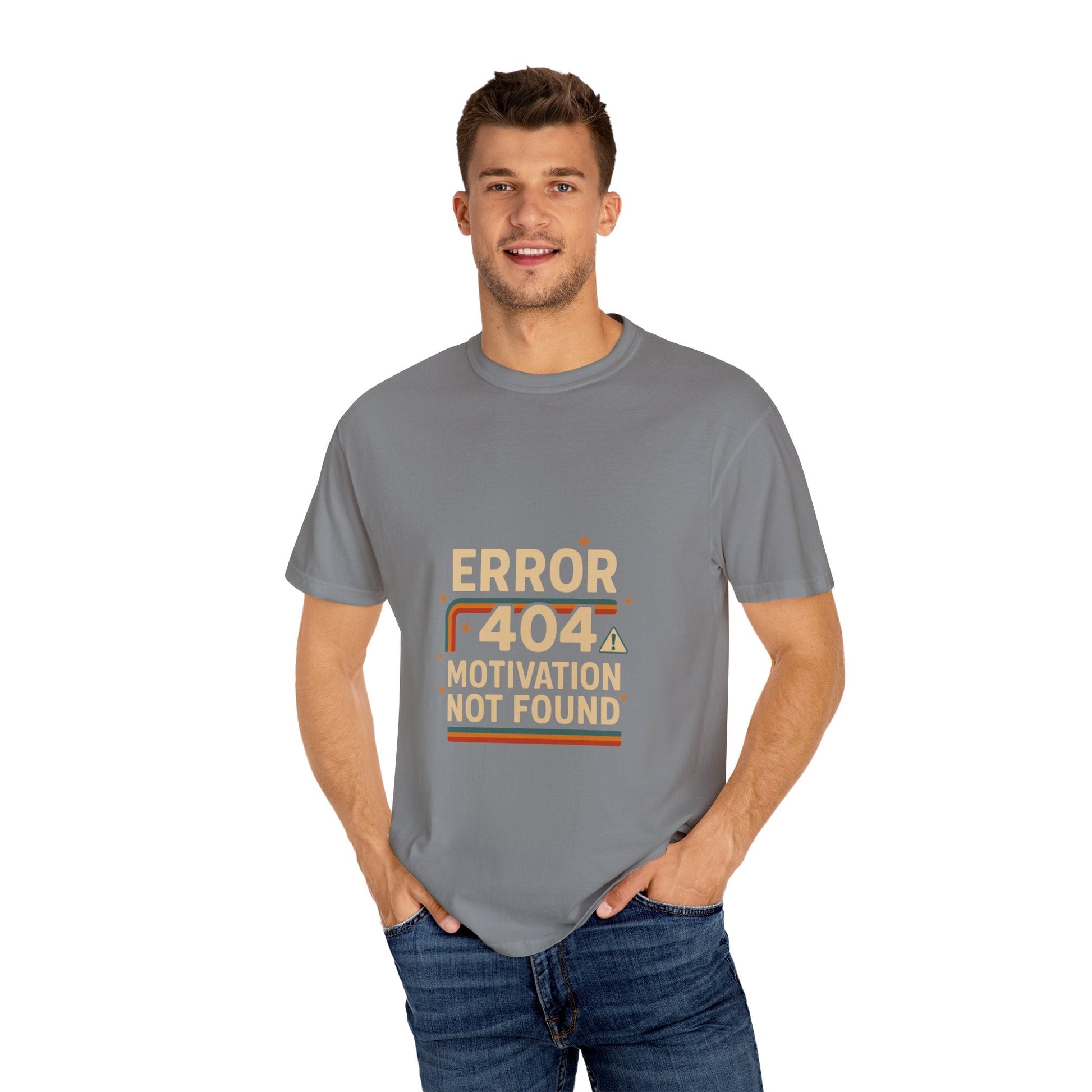 Unisex Garment-Dyed T-shirt – Snazzy Error 404 Edition Printify