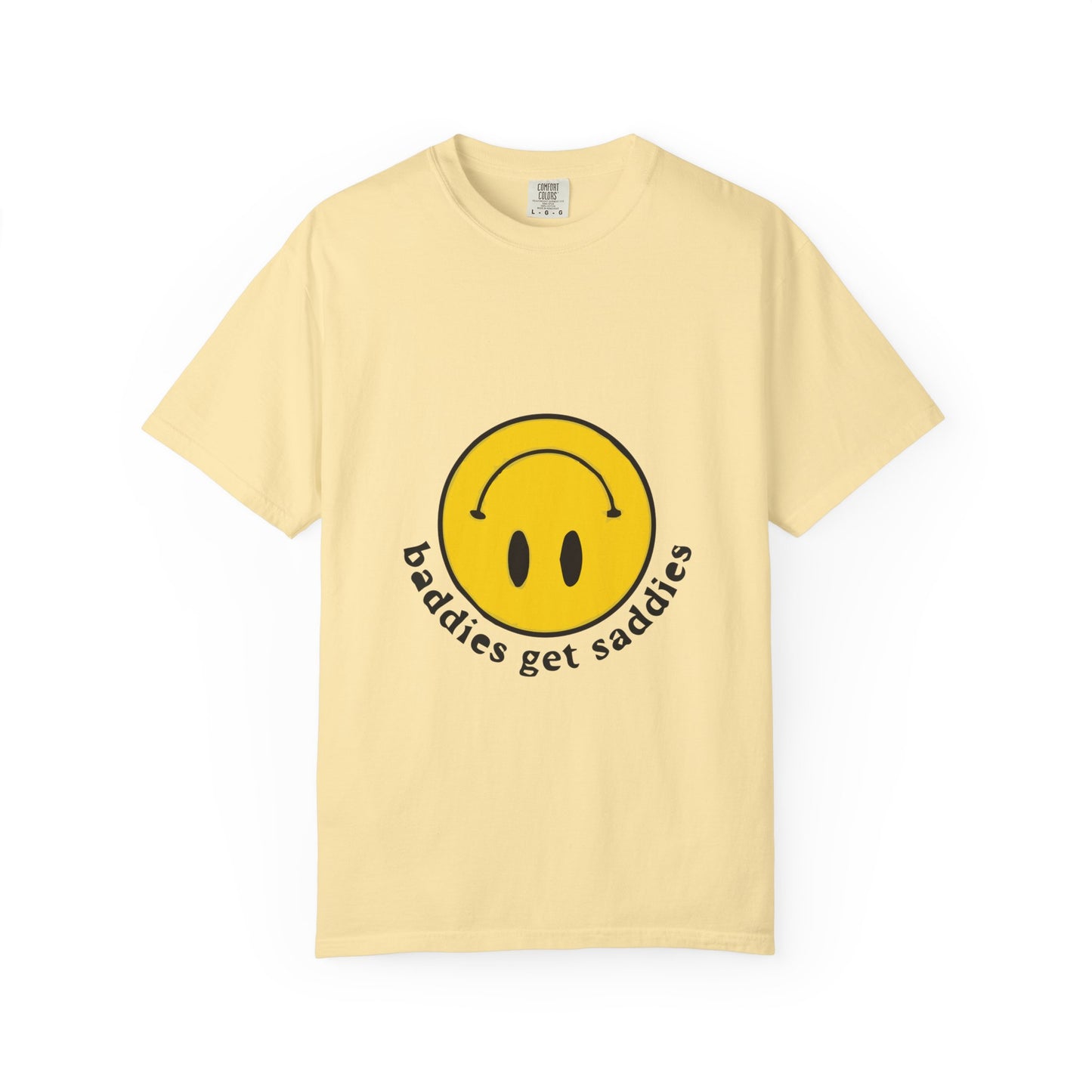 Yellow Smiley Unisex Garment-Dyed T-shirt - snazzymerch