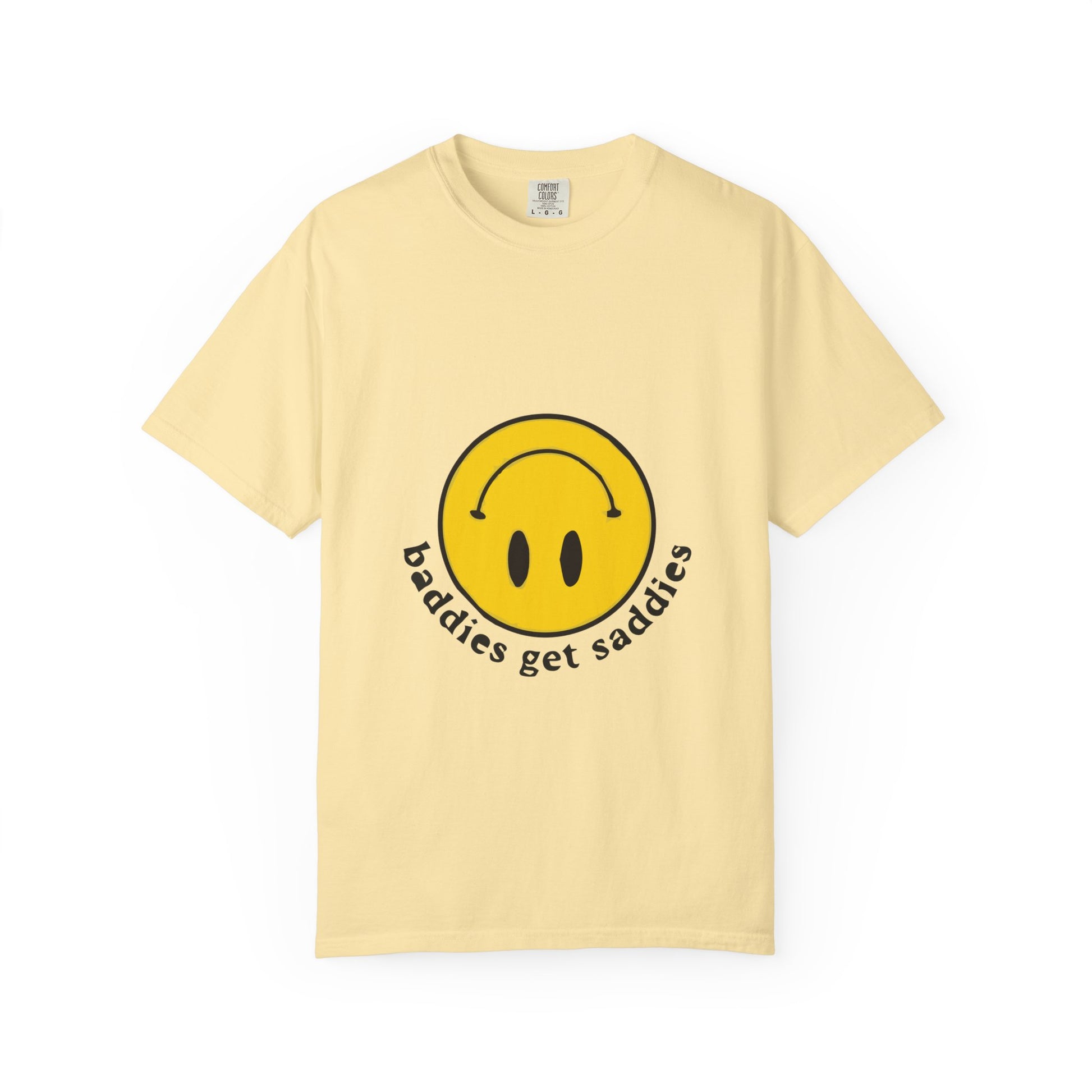 Yellow Smiley Unisex Garment-Dyed T-shirt - snazzymerch