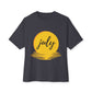July Sun Graphic Unisex Oversized Boxy Tee - snazzymerch