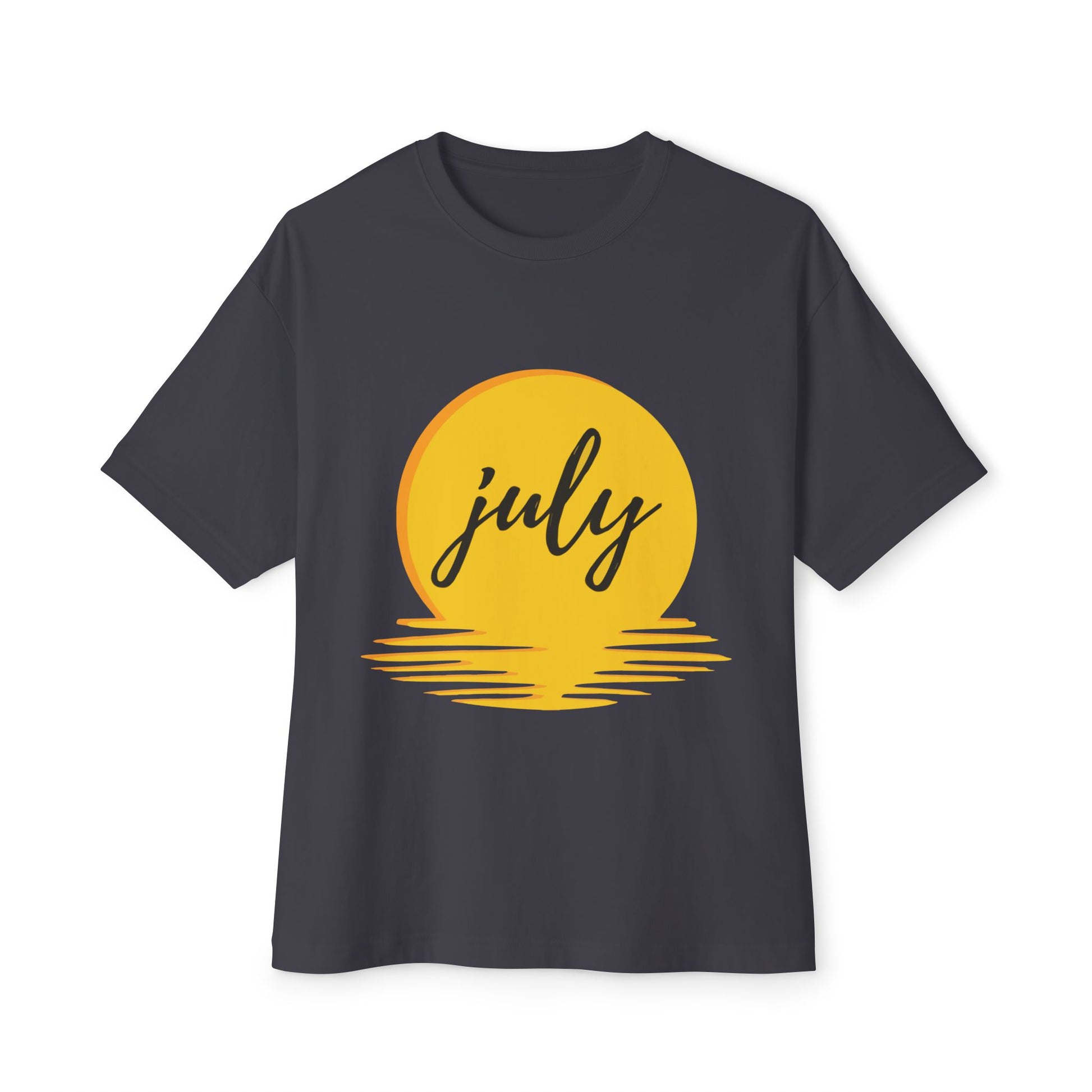 July Sun Graphic Unisex Oversized Boxy Tee - snazzymerch