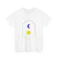 Gradient Moon and Star Emblem Unisex Cotton Tee Printify