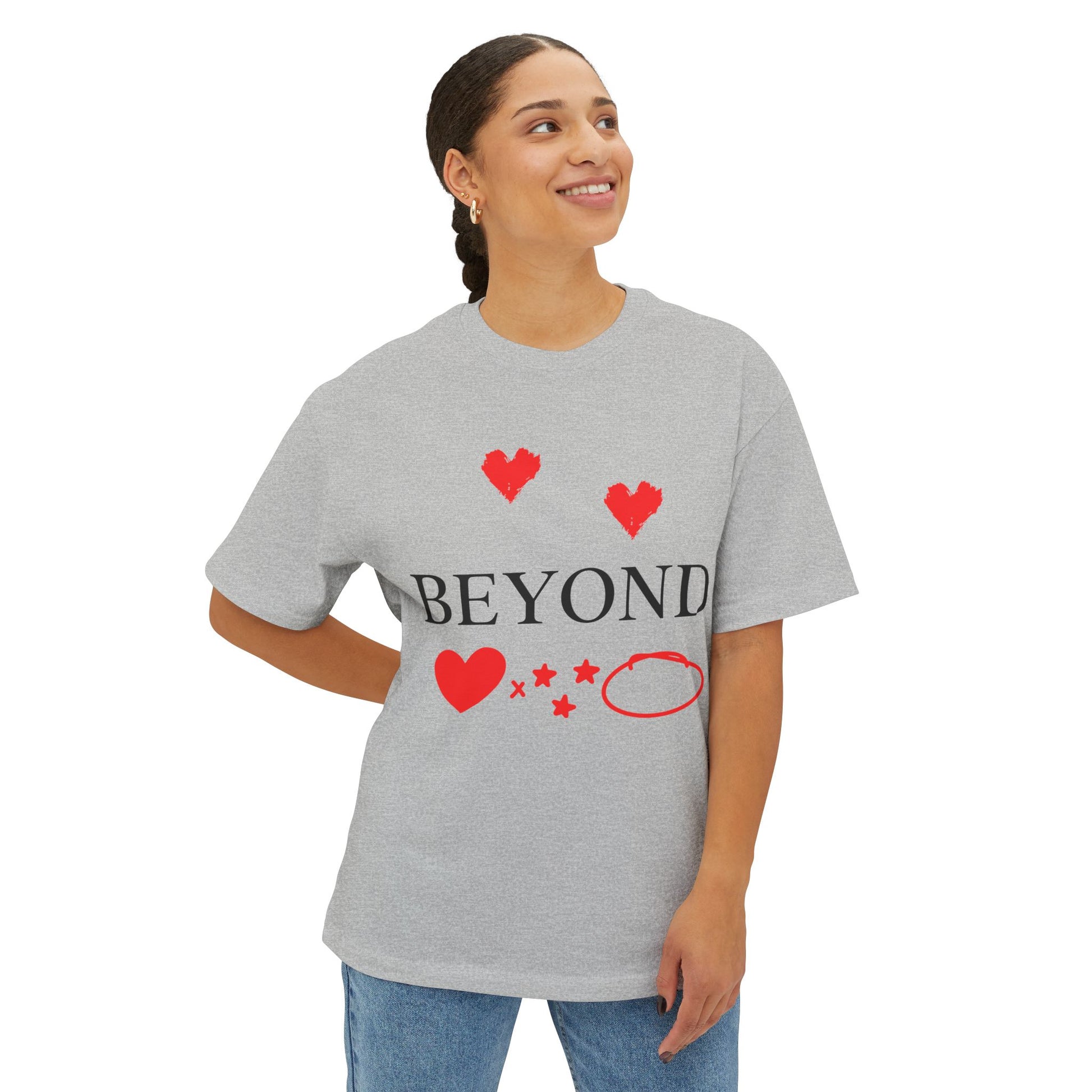 Beyond LoveUnisex Oversized Boxy Tee - snazzymerch