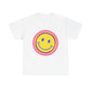 Retro Rainbow Smiley Unisex Heavy Cotton Tee - snazzymerch