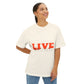Live Unisex Oversized Boxy Tee - snazzymerch