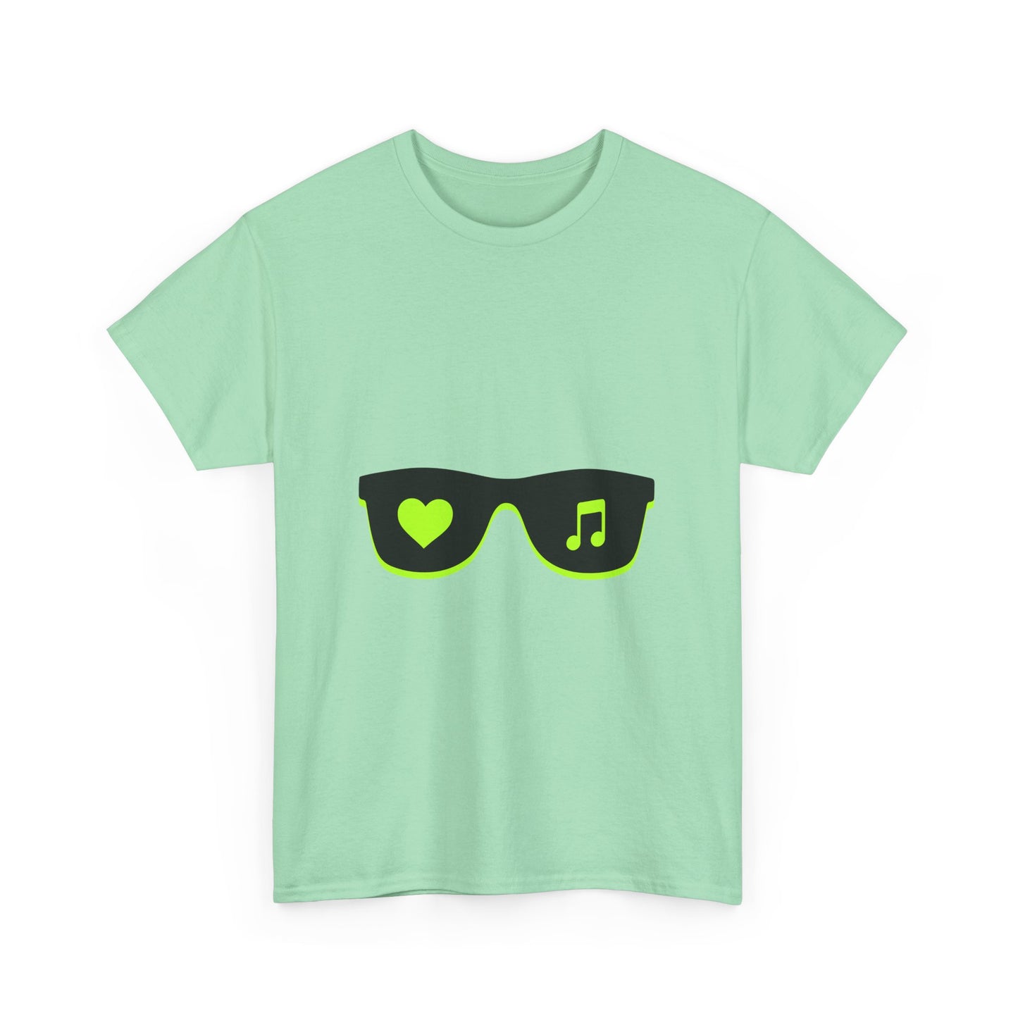 Neon Love Notes Unisex Heavy cotton tee Printify
