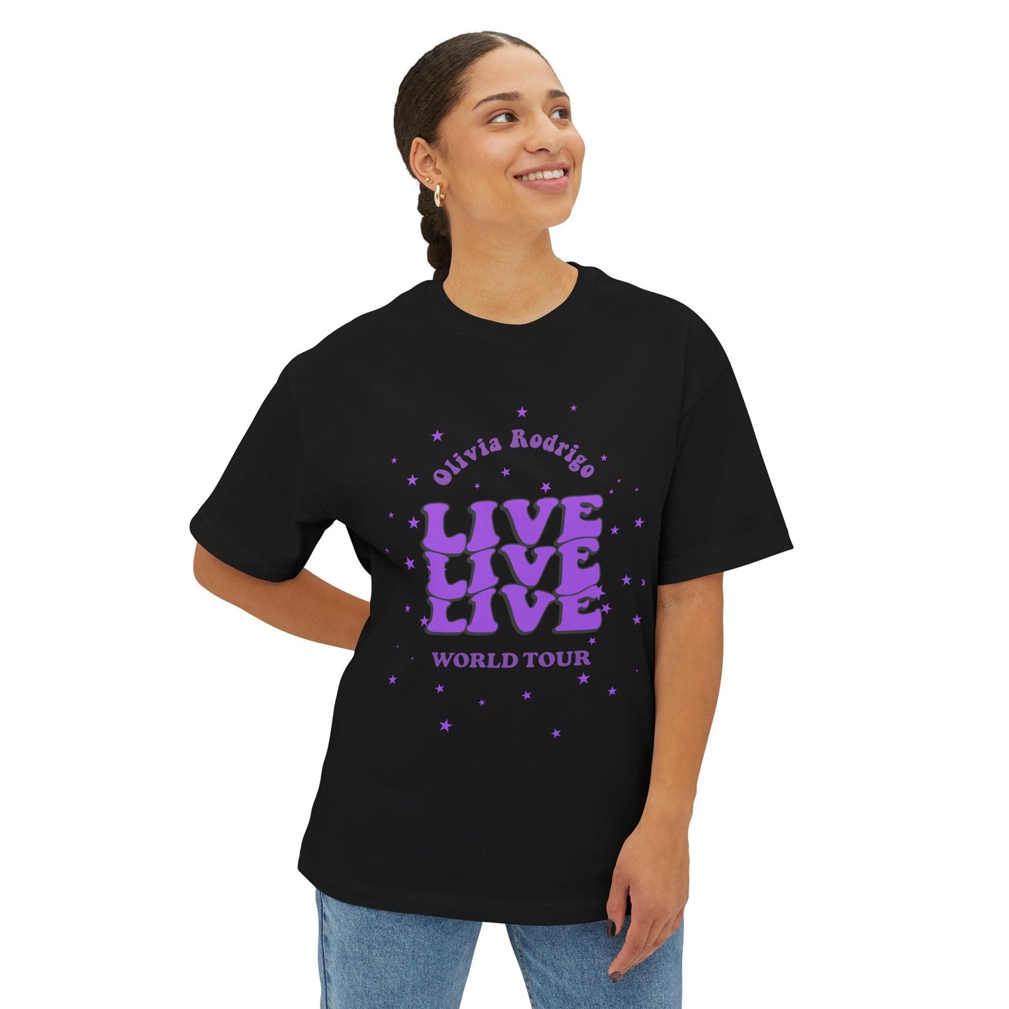 Olivia Rodrigo Live World Tour-Oversized Tee Printify