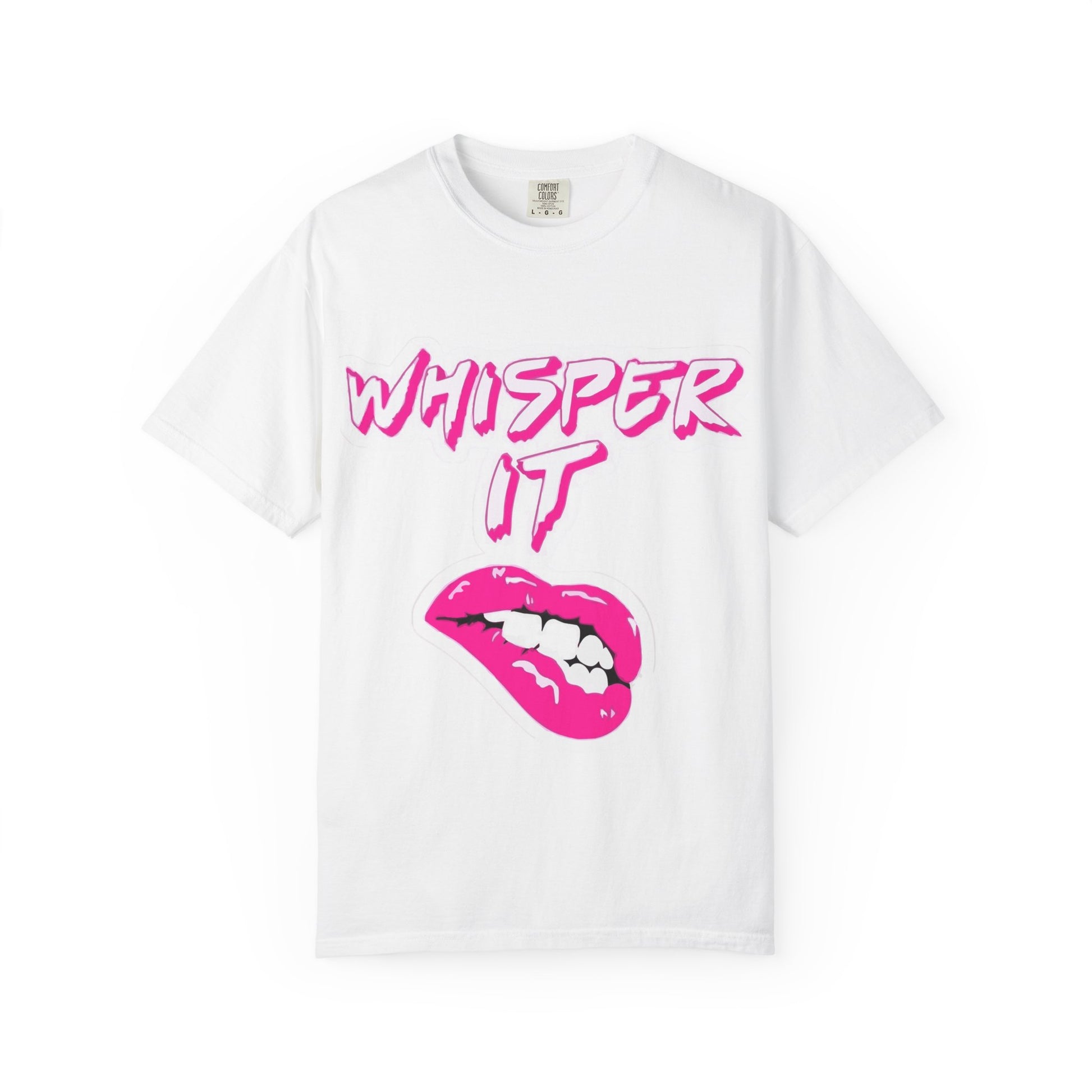 Whisper Lips Unisex Garment-Dyed T-shirt - snazzymerch