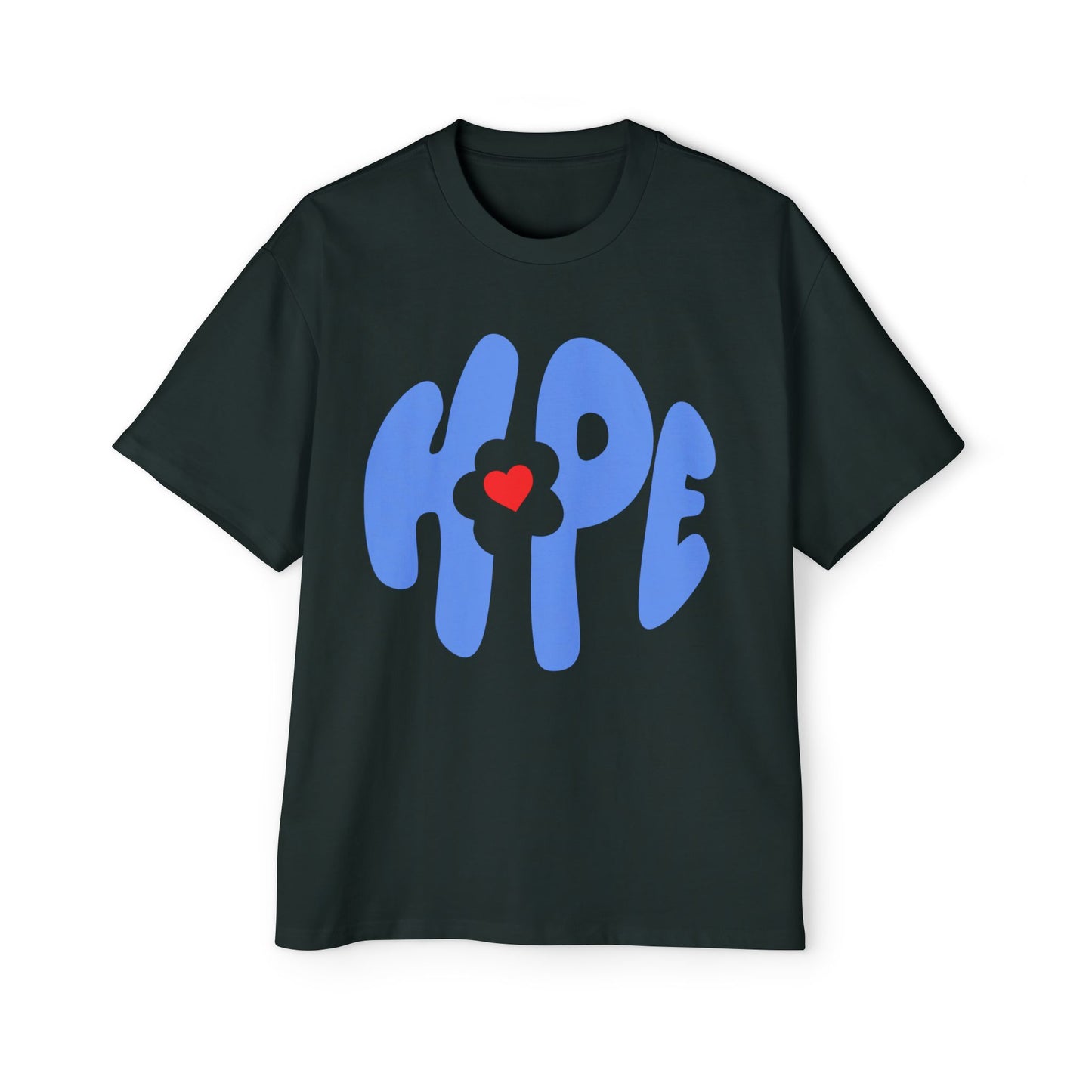 Heart of Hope Retro Men's Heavy Oversized Tee - snazzymerch