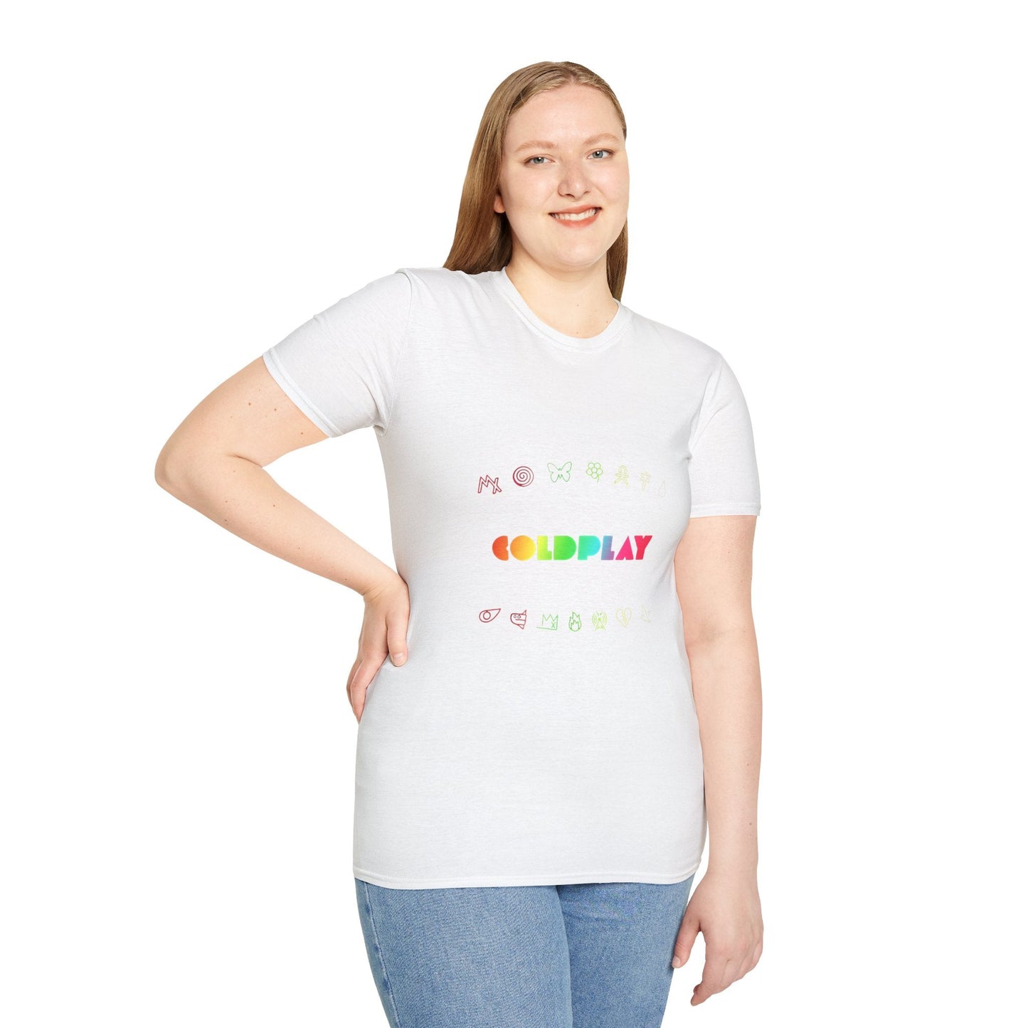 Unisex Softstyle T-Shirt Inspired by Coldplay’s Signage Printify