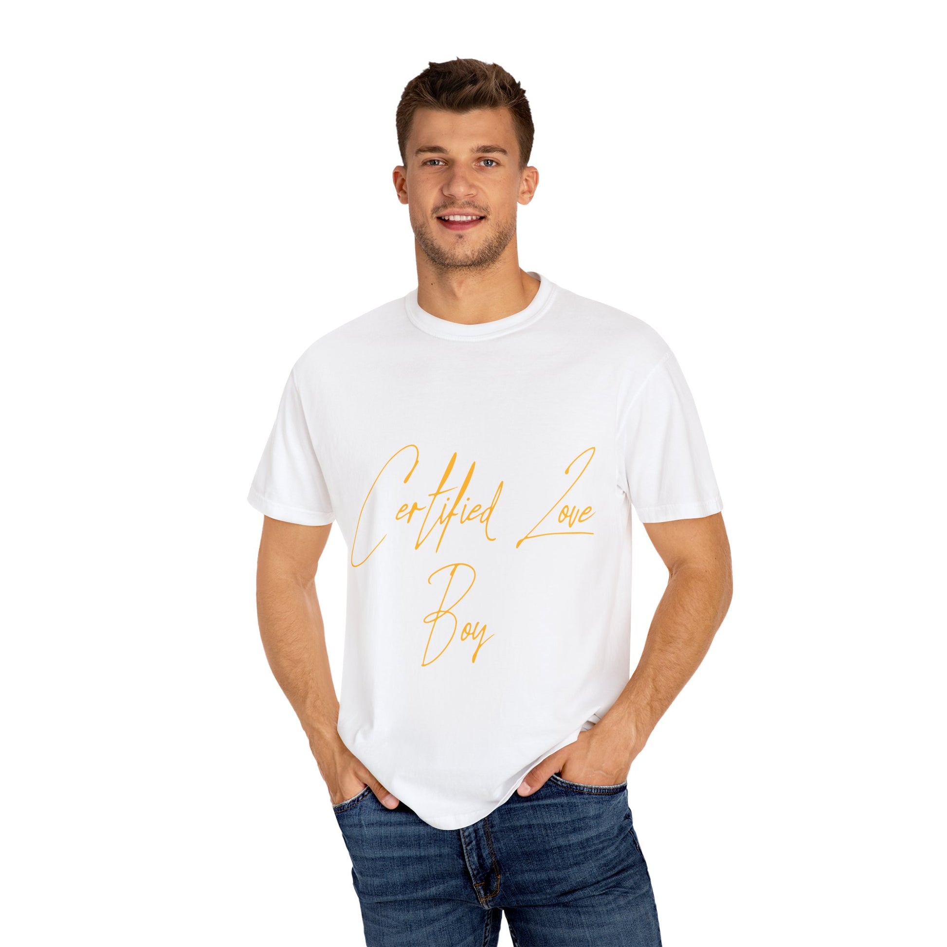 Certified Lover Boy Script Dyed Tshirt Printify