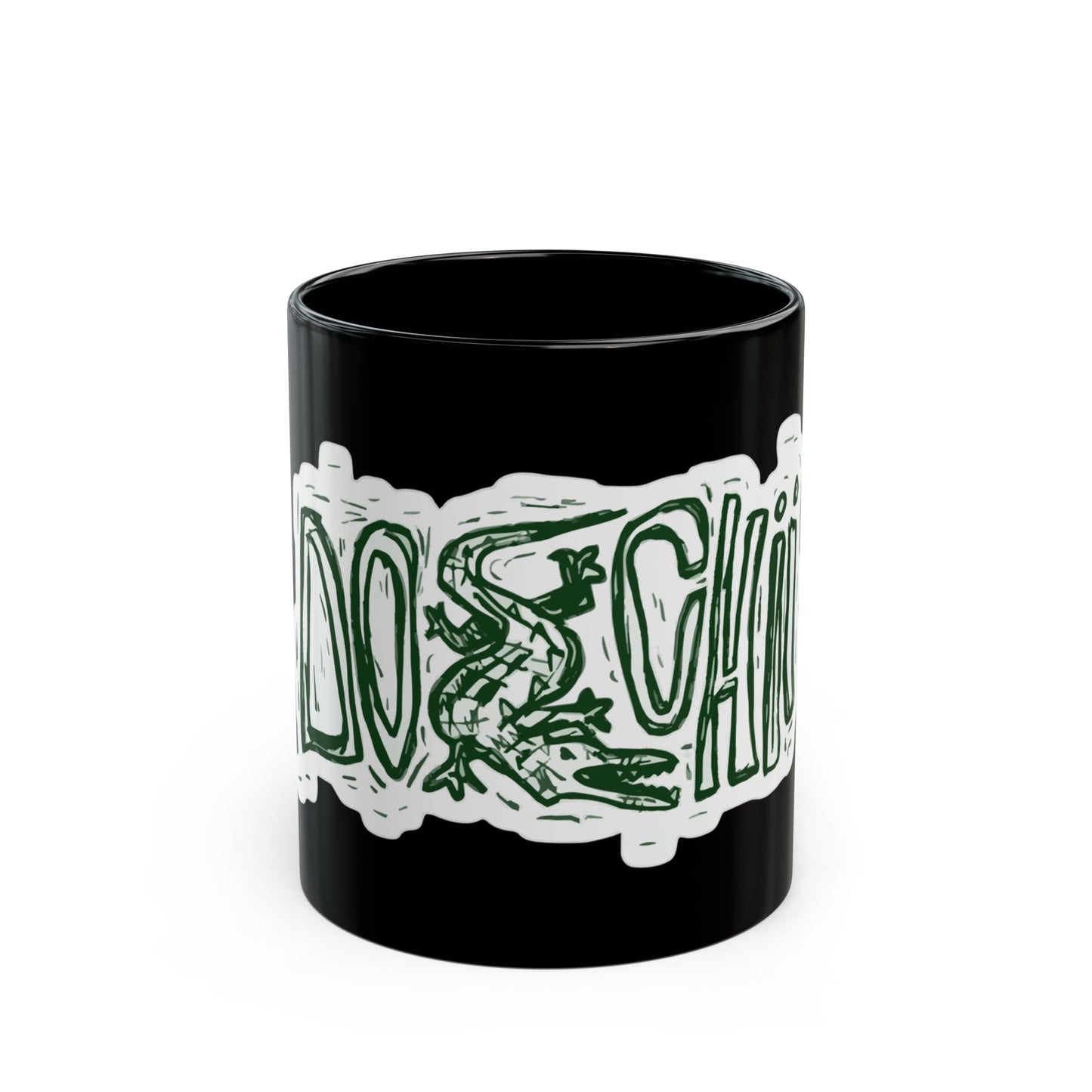 Lizard Lettering Black Mug (11oz, 15oz) - snazzymerch