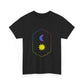 Gradient Moon and Star Emblem Unisex Cotton Tee Printify