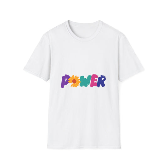 Retro Flower Power Color Pop Unisex Softstyle Tee - snazzymerch