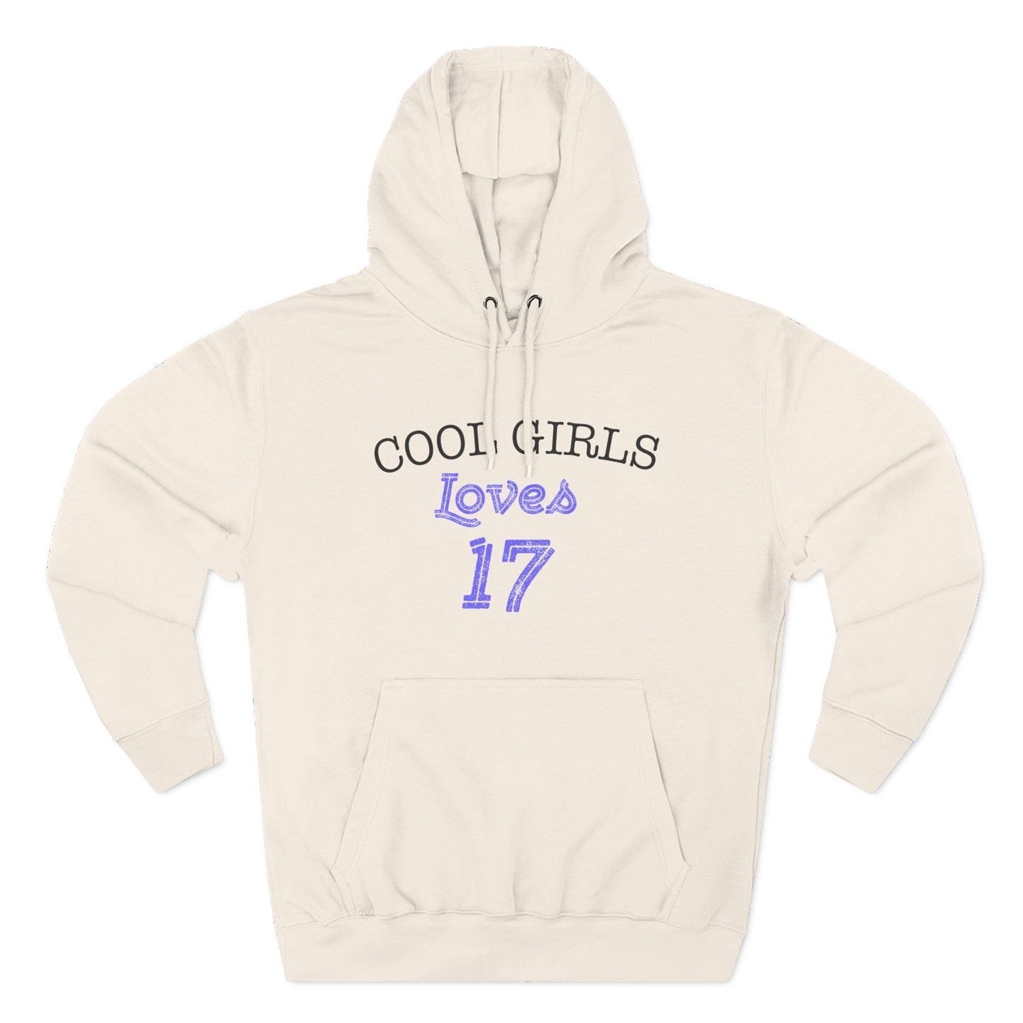 Love for 17 Graphic Three-Panel Fleece Hoodie - snazzymerch
