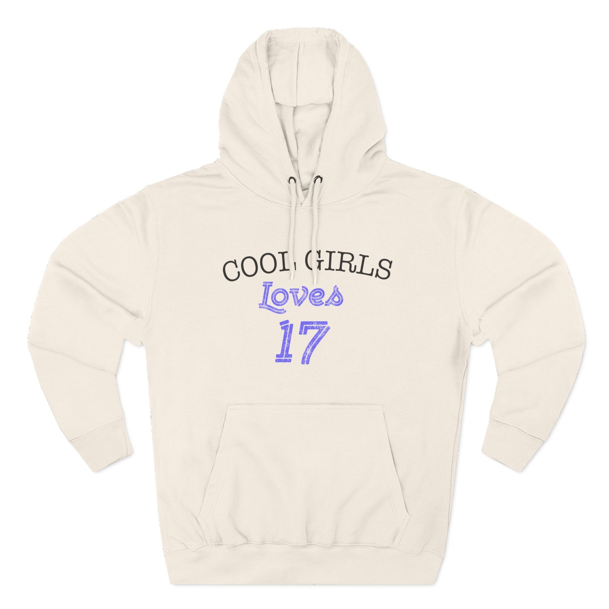 Love for 17 Graphic Three-Panel Fleece Hoodie - snazzymerch