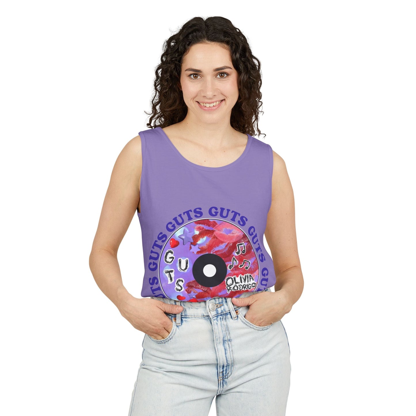 Guts Album Art CD-Dyed Tank Top Printify