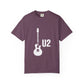 Minimal Guitar Logo Unisex Garment-Dyed T-shirt - snazzymerch