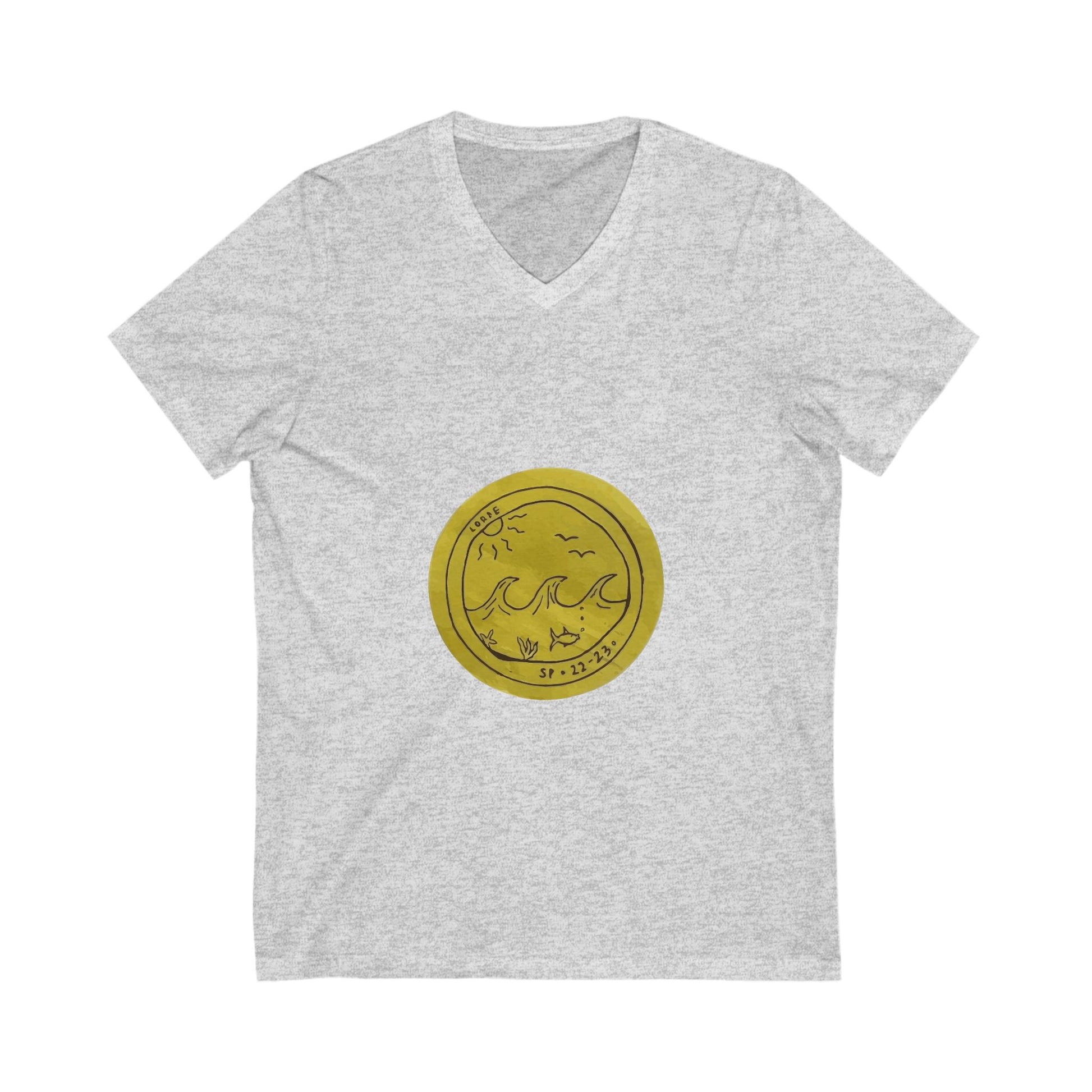 Ocean Wave Unisex Jersey Short Sleeve V-Neck Tee - snazzymerch