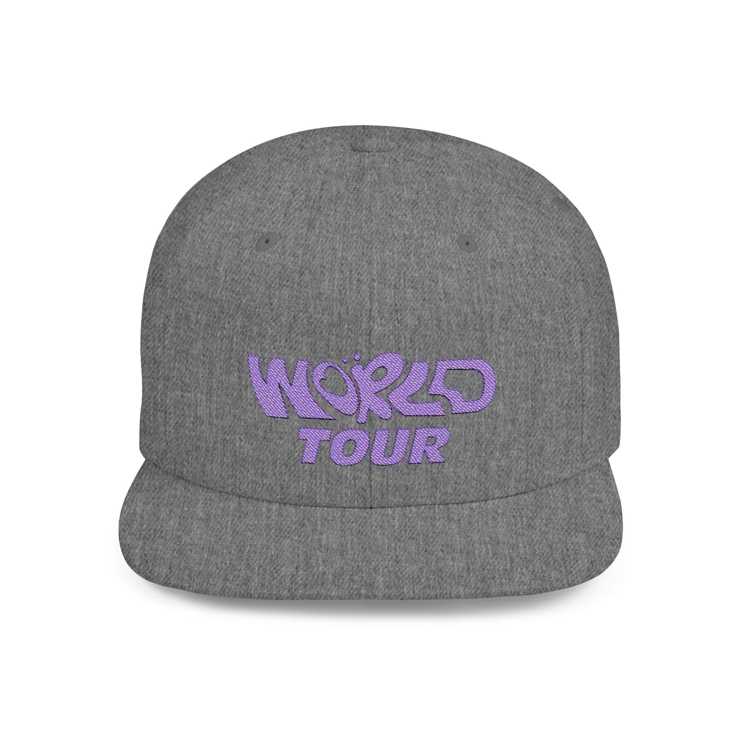 World Tour Bubble Letter- Flat Bill Snapback Printify