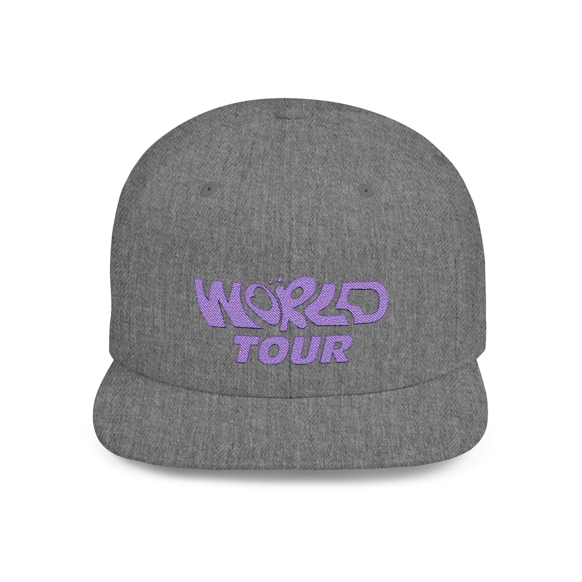 World Tour Bubble Letter- Flat Bill Snapback Printify